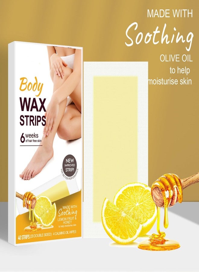 Grospe Wax Strips for Hair Removal,Hair Removal Wax Strips-20 Doublesided Wax Strips + 4 Calming Oil Wipes for Women, Face, Body, Arms, Legs, Chest, Back,for All Skin Types - Image 5